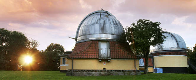The Ole Rømer Observatory in Aarhus at sunset